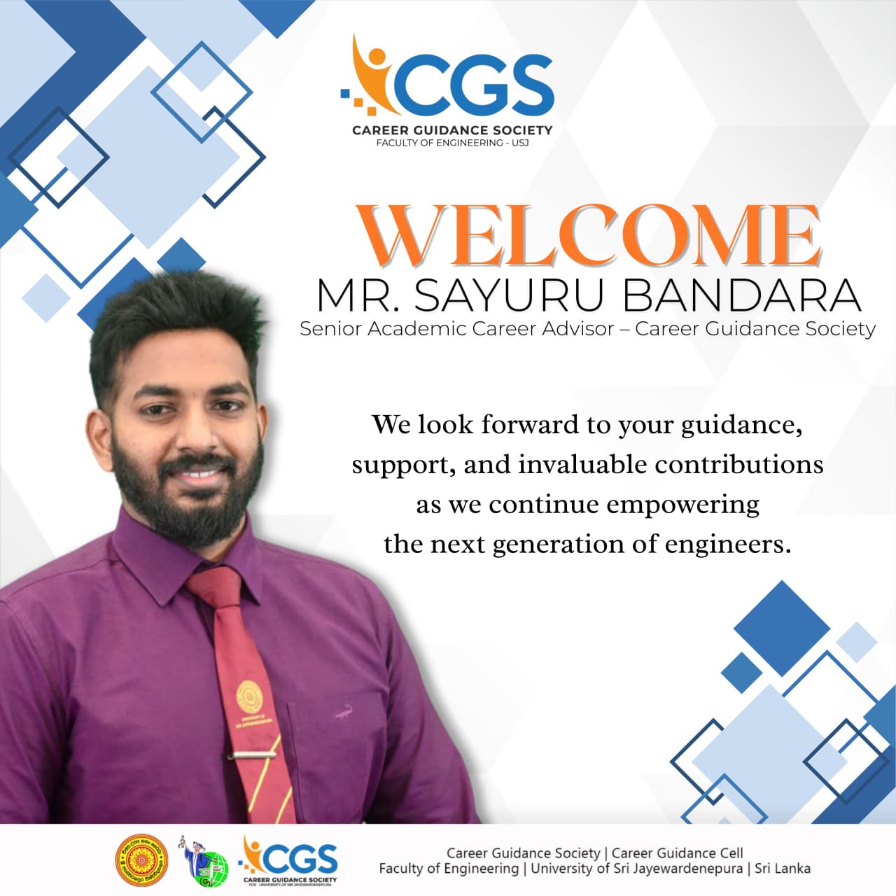 Welcome Mr. Sayuru Bandara